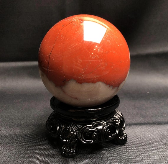 2.8"natural Red Jasper Sphere/red Jasper Quartz Crystal Sphere/red Jasper Ball/reiki Healing Crystal/scrying Sphere/meditation Ball Gift