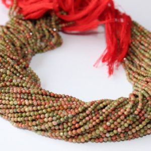 Shop Unakite Faceted Beads! Natural Unakite Faceted Round Beads, 2-2.5 mm Unakite Round Beads, Unakite Gemstone Beads For Jewelry Making Crafts | Natural genuine faceted Unakite beads for beading and jewelry making.  #jewelry #beads #beadedjewelry #diyjewelry #jewelrymaking #beadstore #beading #affiliate #ad
