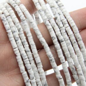 Shop Howlite Rondelle Beads! 2x3MM/2x4MM Howlite Rondelle Beads,For Diy Making Beads,Wholesale Gemstone Beads,Polished Bracelet Beads/Necklace Beads. | Natural genuine rondelle Howlite beads for beading and jewelry making.  #jewelry #beads #beadedjewelry #diyjewelry #jewelrymaking #beadstore #beading #affiliate #ad