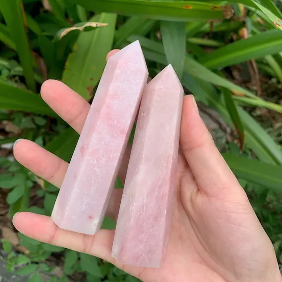 3-4 Inches Natural Pink Opal Point, Pink Opal Tower, Crystal Tower, Healing Crystal, Gift For Her, Quartz Obelisk