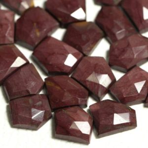 Shop Red Jasper Faceted Beads! 5 Pcs Natural Red Jasper Faceted Rose Cut Slice Gemstones Lot 7x8mm to 8x11mm Fancy Cut Jasper Slice Flat Back Loose Fancy Stone C-21287 | Natural genuine faceted Red Jasper beads for beading and jewelry making.  #jewelry #beads #beadedjewelry #diyjewelry #jewelrymaking #beadstore #beading #affiliate #ad