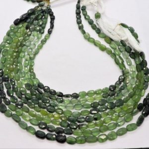 Shop Serpentine Faceted Beads! 5 Strand AAA Natural Serpentine Faceted Oval Shape Beads, 5×7 MM Faceted Oval Beads, 12 Inch Green Serpentine Faceted Oval Beads jewelry | Natural genuine faceted Serpentine beads for beading and jewelry making.  #jewelry #beads #beadedjewelry #diyjewelry #jewelrymaking #beadstore #beading #affiliate #ad