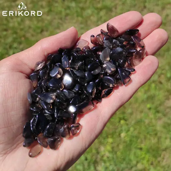 50/100/200g Ice Obsidian Gravel 8-12mm Polished Clear Obsidian Tumbled Stones Natural Brazil Black Obsidian Loose Gemstones Crystals Lot