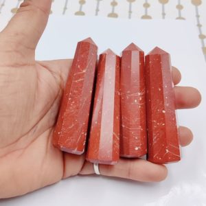 Shop Red Jasper Points & Wands! 50 grams + Natural Red Jasper Tower, Red jasper Point, Energy Crystal Tower, Obelisk Crystal, Healing Crystals, 3''-3.5' | Natural genuine stones & crystals in various shapes & sizes. Buy raw cut, tumbled, or polished gemstones for making jewelry or crystal healing energy vibration raising reiki stones. #crystals #gemstones #crystalhealing #crystalsandgemstones #energyhealing #affiliate #ad