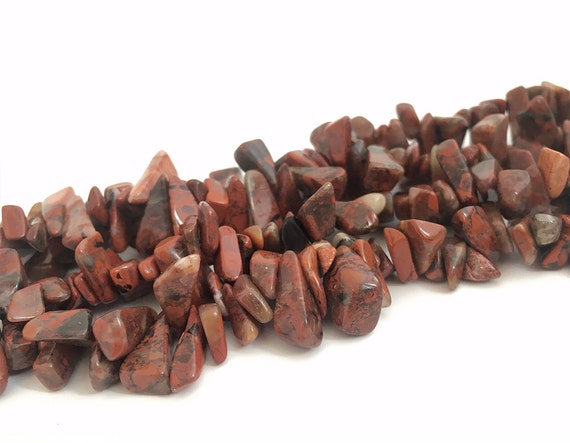 50 Red Jasper Stone Chips, Teardrop Beads, Loose Gemstone Beads, Natural Stone Beads, Nugget Beads, Side Drilled, Beading Supplies