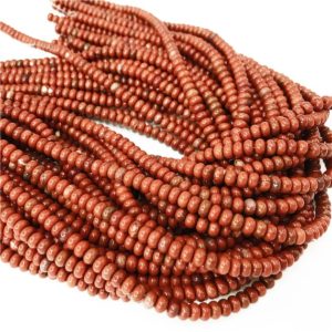 Shop Red Jasper Rondelle Beads! 6mm 8mm Red Jasper Rondelle Beads , 15.5 Inch Strand,Hole Approx 0.8mm | Natural genuine rondelle Red Jasper beads for beading and jewelry making.  #jewelry #beads #beadedjewelry #diyjewelry #jewelrymaking #beadstore #beading #affiliate #ad