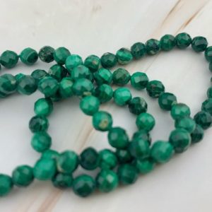 Shop Malachite Faceted Beads! 10pcs/85pcs 4mm Natural Malachite Beads – Green Malachite – Tiny Faceted Beads – Gemstone Beads | Natural genuine faceted Malachite beads for beading and jewelry making.  #jewelry #beads #beadedjewelry #diyjewelry #jewelrymaking #beadstore #beading #affiliate #ad