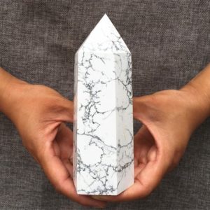 800g+ Natural Howlite Obelisk,Quartz Obelisk,Crystal Wand Point,Mineral specimens,Home Decoration.Reiki Heal,Crystal Gifts,Crystal Tower 1pc | Natural genuine stones & crystals in various shapes & sizes. Buy raw cut, tumbled, or polished gemstones for making jewelry or crystal healing energy vibration raising reiki stones. #crystals #gemstones #crystalhealing #crystalsandgemstones #energyhealing #affiliate #ad