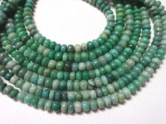 Aaa Grade Chrysocolla Shaded Smooth Rondelle Beads,size 5-6/7-8 Mm,full 16" Strand Length,super Quality Gems For Jewellery