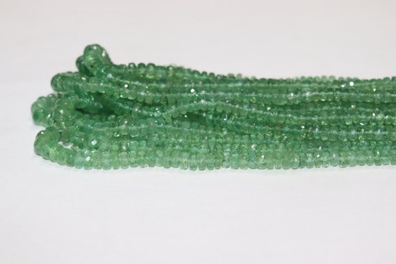 Aaa+ Green Kyanite Faceted Rondelle Beads  Aaa Quality Mint Kyanite Beads  Green Kyanite Rondelle Beads Kyanite Beads Strand