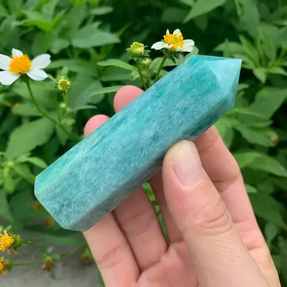 Aaa Natural Amazonite Tower, Crystal Amazonite Wand, Crystal Tower, Quartz Obelisk, Healing Crystal, 2.5-3.5 Inches