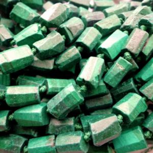 Shop Malachite Faceted Beads! AAA Natural Malachite Gemstone Beads, 10x6mm Faceted Tube/Cylinder Shape Beads, Beautiful Green Beads, Great Quality Bead! Full length 15.5" | Natural genuine faceted Malachite beads for beading and jewelry making.  #jewelry #beads #beadedjewelry #diyjewelry #jewelrymaking #beadstore #beading #affiliate #ad