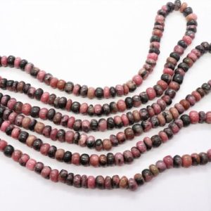 Shop Rhodochrosite Rondelle Beads! AAA Natural Rhodochrosite Smooth Rondelle Beads, 7-8 MM Rhodochrosite Beads, 8 Inch Smooth Rhodochrosite Rondelle Beads | Natural genuine rondelle Rhodochrosite beads for beading and jewelry making.  #jewelry #beads #beadedjewelry #diyjewelry #jewelrymaking #beadstore #beading #affiliate #ad