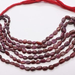 Shop Ruby Chip & Nugget Beads! AAA Natural Ruby Uneven Shape Nuggets Beads, 5-8 MM Ruby Tumble Beads, 15 inch Smooth Red Ruby Nuggets Beads | Natural genuine chip Ruby beads for beading and jewelry making.  #jewelry #beads #beadedjewelry #diyjewelry #jewelrymaking #beadstore #beading #affiliate #ad