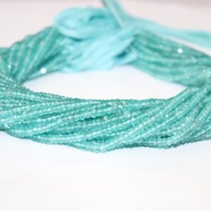 Shop Apatite Rondelle Beads! AAA+ Natural Sky Apatite Faceted Rondelle Beads  Micro Cut Apatite Beads  Apatite Rondelle Beads  Apatite Beads Strand | Natural genuine rondelle Apatite beads for beading and jewelry making.  #jewelry #beads #beadedjewelry #diyjewelry #jewelrymaking #beadstore #beading #affiliate #ad