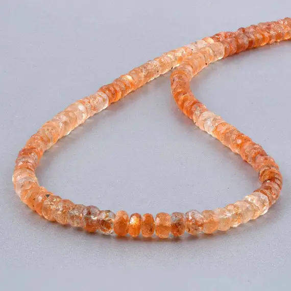 Rare Quality Sunstone Necklace,gemstone Rose Gold And Gold Filled Jewelry For Women, Healing Sunstone Jewelry,handcrafted Gift Strand