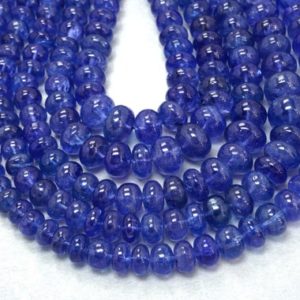 Shop Tanzanite Rondelle Beads! AAA++ Natural Tanzanite Smooth Plain Beads Premium Tanzanite Rondelle Beads Tanzanite Gemstone Beads Smooth Plain Rondelle Beads | Natural genuine rondelle Tanzanite beads for beading and jewelry making.  #jewelry #beads #beadedjewelry #diyjewelry #jewelrymaking #beadstore #beading #affiliate #ad