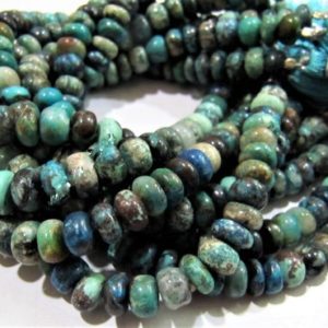 Shop Chrysocolla Rondelle Beads! AAA Quality Natural Chrysocolla Rondelle Plain Beads 9-10 mm / Multi Color Smooth Gemstone Beads / Sold per String 8 inches / Rare Gemstone | Natural genuine rondelle Chrysocolla beads for beading and jewelry making.  #jewelry #beads #beadedjewelry #diyjewelry #jewelrymaking #beadstore #beading #affiliate #ad
