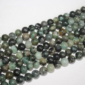 Shop Emerald Round Beads! AAA+ Quality Natural Emerald Smooth Round Gemstone Beads, Emerald Beads Strand For Jewelry Making Craft on Wholesale 13 Inch 8-9 mm | Natural genuine round Emerald beads for beading and jewelry making.  #jewelry #beads #beadedjewelry #diyjewelry #jewelrymaking #beadstore #beading #affiliate #ad