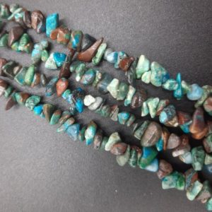 Shop Chrysocolla Chip & Nugget Beads! AAA Quality Nugget Uncut Chip 34" Strand Natural Chrysocolla Smooth Chips Gemstone Beads Loose Beads Necklace For Jewelry Making Crafts | Natural genuine chip Chrysocolla beads for beading and jewelry making.  #jewelry #beads #beadedjewelry #diyjewelry #jewelrymaking #beadstore #beading #affiliate #ad
