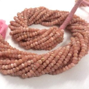 Shop Rhodochrosite Beads! AAA quality Rhodochrosite faceted rondelle loose gemstone beads 13.5"inch strand wholesale price | Natural genuine beads Rhodochrosite beads for beading and jewelry making.  #jewelry #beads #beadedjewelry #diyjewelry #jewelrymaking #beadstore #beading #affiliate #ad