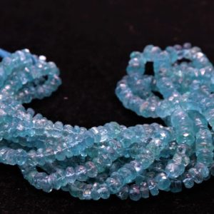 Shop Apatite Rondelle Beads! AAA quality Sky Apatite faceted rondelle beads Natural Apatite rondelle beads Sky Apatite beads Apatite beads strand Blue Apatite gemstone | Natural genuine rondelle Apatite beads for beading and jewelry making.  #jewelry #beads #beadedjewelry #diyjewelry #jewelrymaking #beadstore #beading #affiliate #ad