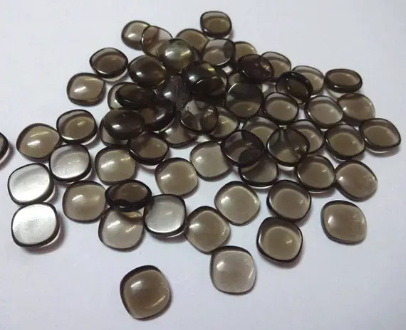 Aaa Quality Smoky Quartz Cabochon,6 Mm/ 8 Mm/ 10mm ,smoky Quartz Rounded Square Cabochon. Tiny Gems, Tiny Cab, Superb Gems For Jewellery