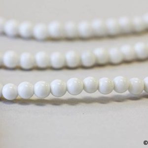 Shop Agate Earrings! S/ White Agate 6mm Round Beads 15.5" strand Pure White Color Agate Gemstone Beads For Jewelry Making | Natural genuine Agate earrings. Buy crystal jewelry, handmade handcrafted artisan jewelry for women.  Unique handmade gift ideas. #jewelry #beadedearrings #beadedjewelry #gift #shopping #handmadejewelry #fashion #style #product #earrings #affiliate #ad