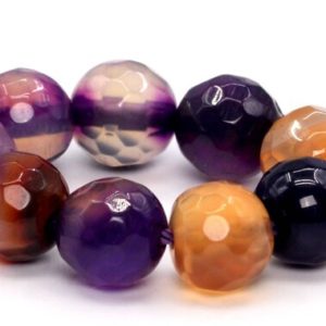 Shop Agate Faceted Beads! 6MM Multicolor Agate Beads Striped Patterned Natural Gemstone Half Strand Faceted Round Loose Beads 7" BULK LOT 1,3,5,10,50 (100600h-394) | Natural genuine faceted Agate beads for beading and jewelry making.  #jewelry #beads #beadedjewelry #diyjewelry #jewelrymaking #beadstore #beading #affiliate #ad