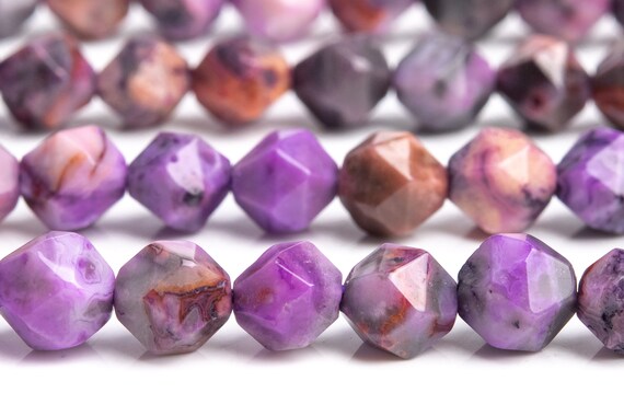 Crazy Lace Agate Gemstone Beads 5-6mm Purple Star Cut Faceted Aaa Quality Loose Beads (102920)