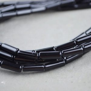 Black agate bead agate tube beads healing crystal | Natural genuine other-shape Gemstone beads for beading and jewelry making.  #jewelry #beads #beadedjewelry #diyjewelry #jewelrymaking #beadstore #beading #affiliate #ad