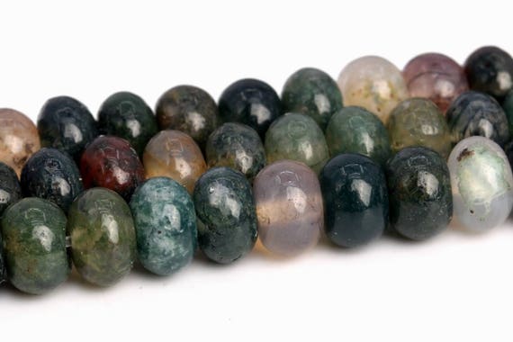 6x4mm Indian Agate Beads Grade Aaa Genuine Natural Gemstone Rondelle Loose Beads 15" / 7.5" Bulk Lot Options (103310)