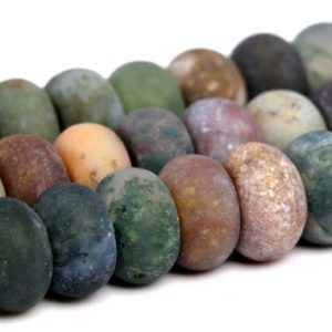 Shop Agate Rondelle Beads! 8x5MM Matte Indian Agate Beads Grade A Natural Gemstone Rondelle Loose Beads 15" / 7.5" Bulk Lot Options (102239) | Natural genuine rondelle Agate beads for beading and jewelry making.  #jewelry #beads #beadedjewelry #diyjewelry #jewelrymaking #beadstore #beading #affiliate #ad