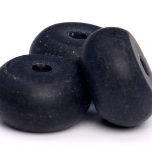 Shop Agate Rondelle Beads! Genuine Natural Agate Gemstone Beads 6x4MM Matte Black Rondelle AAA Quality Loose Beads (102287) | Natural genuine rondelle Agate beads for beading and jewelry making.  #jewelry #beads #beadedjewelry #diyjewelry #jewelrymaking #beadstore #beading #affiliate #ad