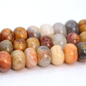 Orange Cream Crazy Lace Agate Beads Grade AAA Genuine Natural Gemstone Rondelle Loose Beads 6x4MM 8x5MM Bulk Lot Options | Natural genuine beads Gemstone beads for beading and jewelry making.  #jewelry #beads #beadedjewelry #diyjewelry #jewelrymaking #beadstore #beading #affiliate #ad
