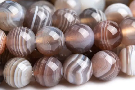 Genuine Natural Botswana Agate Gemstone Beads 6mm Round Aaa Quality Loose Beads (101908)
