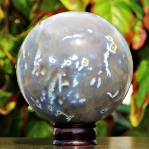 Shop Agate Shapes! Huge 160MM Natural Grey Thundereggs Agate Stone Healing Meditation Metaphysical Power Sphere Ball | Natural genuine stones & crystals in various shapes & sizes. Buy raw cut, tumbled, or polished gemstones for making jewelry or crystal healing energy vibration raising reiki stones. #crystals #gemstones #crystalhealing #crystalsandgemstones #energyhealing #affiliate #ad