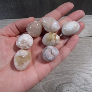 Shop Tumbled Agate Crystals & Pocket Stones! Flower Agate 3/4 inch + Tumbled Stone T324 | Natural genuine stones & crystals in various shapes & sizes. Buy raw cut, tumbled, or polished gemstones for making jewelry or crystal healing energy vibration raising reiki stones. #crystals #gemstones #crystalhealing #crystalsandgemstones #energyhealing #affiliate #ad