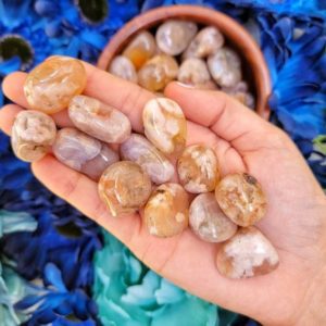 One Flower Agate Tumble – Flower Agate from Madagascar – No. 313 | Natural genuine stones & crystals in various shapes & sizes. Buy raw cut, tumbled, or polished gemstones for making jewelry or crystal healing energy vibration raising reiki stones. #crystals #gemstones #crystalhealing #crystalsandgemstones #energyhealing #affiliate #ad