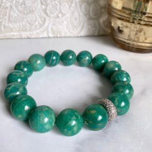 Shop Amazonite Bracelets! Russian Amazonite bracelet | Natural genuine Amazonite bracelets. Buy crystal jewelry, handmade handcrafted artisan jewelry for women.  Unique handmade gift ideas. #jewelry #beadedbracelets #beadedjewelry #gift #shopping #handmadejewelry #fashion #style #product #bracelets #affiliate #ad
