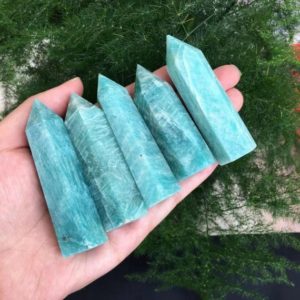 Shop Amazonite Points & Wands! Amazonite Crystal Tower Point Natural Amazon Stone Tower Point Gemstone Obelisk Crystal Quartz Point Wand Wholesale | Natural genuine stones & crystals in various shapes & sizes. Buy raw cut, tumbled, or polished gemstones for making jewelry or crystal healing energy vibration raising reiki stones. #crystals #gemstones #crystalhealing #crystalsandgemstones #energyhealing #affiliate #ad