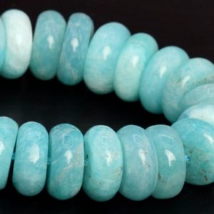 Shop Amazonite Rondelle Beads! 11-12x4MM Genuine Natural Blue Green Amazonite Beads Grade AA Gemstone Half Strand Rondelle Loose Beads 7.5" Bulk Lot Options (107901h-2587) | Natural genuine rondelle Amazonite beads for beading and jewelry making.  #jewelry #beads #beadedjewelry #diyjewelry #jewelrymaking #beadstore #beading #affiliate #ad