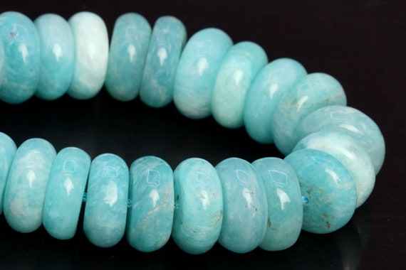 11-12x4mm Genuine Natural Blue Green Amazonite Beads Grade Aa Gemstone Half Strand Rondelle Loose Beads 7.5" Bulk Lot Options (107901h-2587)