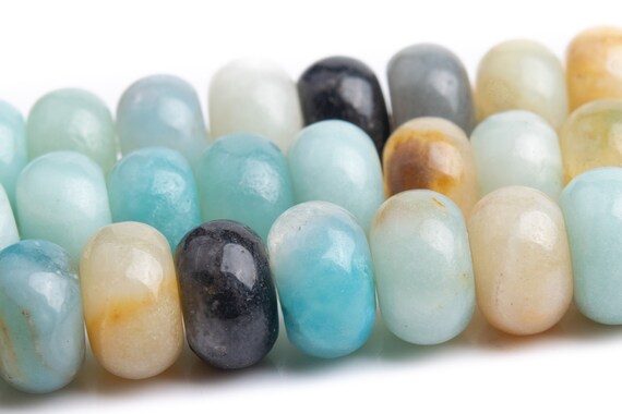 Multicolor Amazonite Beads Grade A Genuine Natural Gemstone Rondelle Loose Beads 6x4mm 8x5mm Bulk Lot Options
