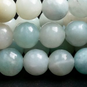 Shop Amazonite Round Beads! Genuine Natural Amazonite Gemstone Beads 6-7MM Blue Round A Quality Loose Beads (102651) | Natural genuine round Amazonite beads for beading and jewelry making.  #jewelry #beads #beadedjewelry #diyjewelry #jewelrymaking #beadstore #beading #affiliate #ad