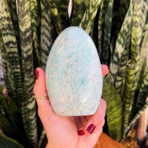 Shop Amazonite Shapes! Amazonite free form – Throat Chakra Stone for courage and truth | Natural genuine stones & crystals in various shapes & sizes. Buy raw cut, tumbled, or polished gemstones for making jewelry or crystal healing energy vibration raising reiki stones. #crystals #gemstones #crystalhealing #crystalsandgemstones #energyhealing #affiliate #ad