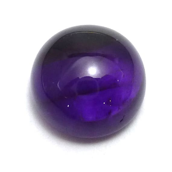 8 Carats Amethyst Cabochon 12mm Round Domed Brazilian Perfect Ring Stone Purple Royal Designer Jewelry Designs Ultraviolet Brazilian