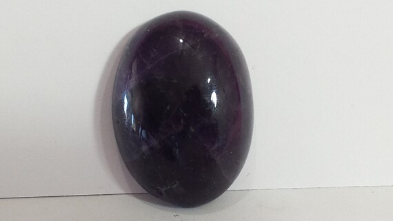 Natural 94cts. Brazilian Deep Grape Purple Amethyst Oval Cabochon 37.8mm X 27mm X 13mm Semi Precious Gemstone Untreated Dark Purple Amethyst