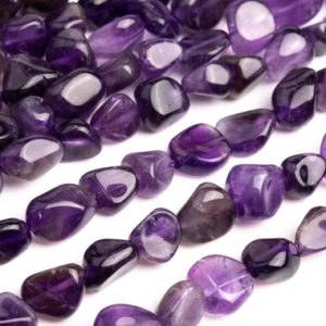 Shop Amethyst Chip & Nugget Beads! Genuine Natural Amethyst Gemstone Beads 8-10MM Purple Pebble Nugget AA Quality Loose Beads (108533) | Natural genuine chip Amethyst beads for beading and jewelry making.  #jewelry #beads #beadedjewelry #diyjewelry #jewelrymaking #beadstore #beading #affiliate #ad