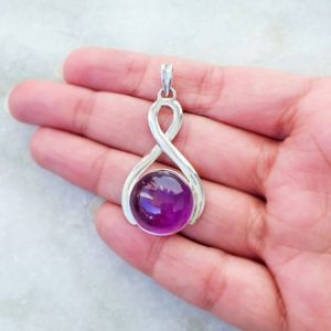Shop Amethyst Pendants! Designer 925 Sterling Silver PURPLE AMETHYST Pendant, Gemstone Pendant, Gift Pendant, Handmade Pendant, Pendant Necklace, Stone Jewelry, | Natural genuine Amethyst pendants. Buy crystal jewelry, handmade handcrafted artisan jewelry for women.  Unique handmade gift ideas. #jewelry #beadedpendants #beadedjewelry #gift #shopping #handmadejewelry #fashion #style #product #pendants #affiliate #ad